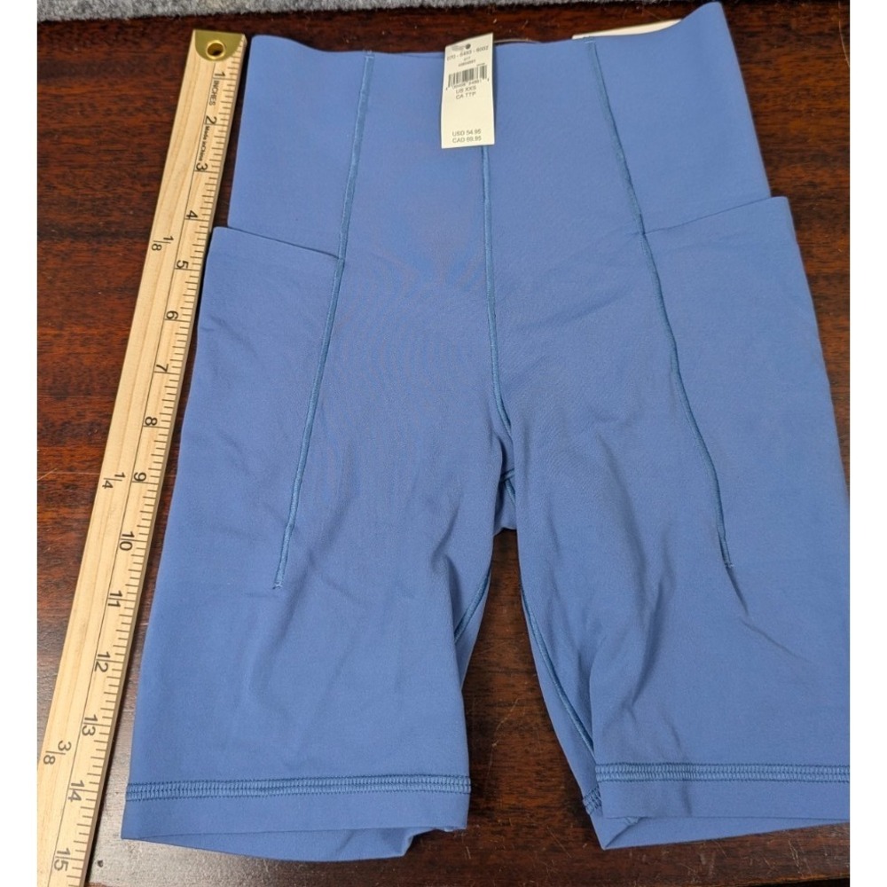 NWT‎ OFFLINE by Aerie Real Me Xtra High Rise Bike Shorts Blue XXS